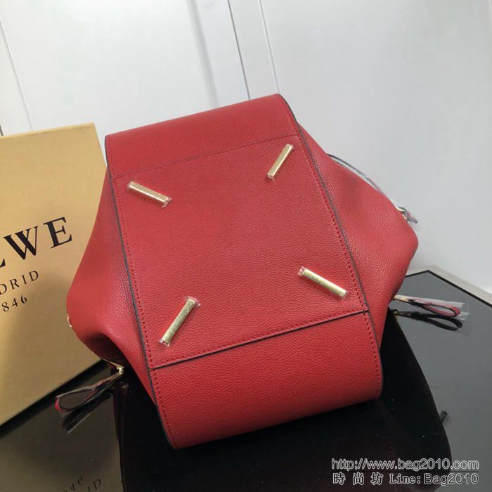 LOEWE羅意威 最新爆款 羅家Hammock系列 荔枝皮拼色 百搭款 小牛皮手提肩背包 0164  jdl1135